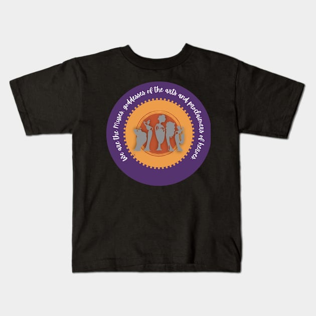 The Muses Kids T-Shirt by broadwaymae